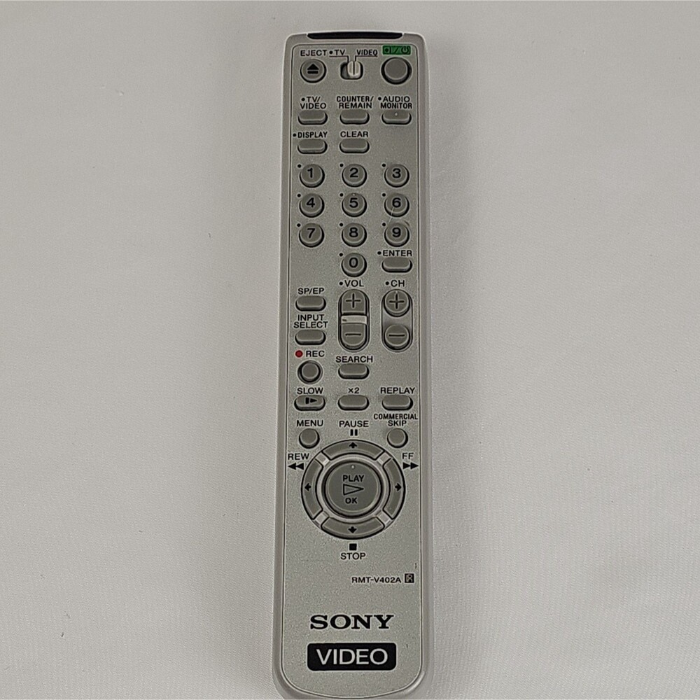 Sony RMT-V402A Remote Control OEM for VCR DVD SLV-55 SLV-N700 SLV-789HF -Clean-